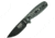 Esee Model 3 3D Fixed Blade Black Knife, 3.88 black powder coated 1095HC steel blade, Black and gray 3D machined G10 handle, ESEE3PMB002