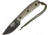 Esee Model 3 With Modified Handle Fixed Blade Knife, 3.625in, 1095 Carbon Steel, Standard Edge, Green, Canvas Micarta Handle ES3HM