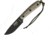 Esee Model 4 With Modified Handle Fixed Blade Knife, 4.375in, 1095 Carbon Steel, Standard Edge, Green, Canvas Micarta Handle ES4HM