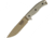 Esee Model 6 Tactical Dark Earth Fixed Blade Knife, 11.75in, 5.75in, 1095 Carbon Steel, Standard Edge, Drop Point, Linen Micarta Handle ES6PDE