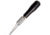 Excel Blades K7 Wood Carving Fixed Blade Knife, 5.63in Overall, 1.5in Blade, Machined Brass Shaft, Black Injection Molded Roll Resistant Handle, 19007