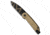 Extrema Ratio Extrema Ratio BF1 CD Desert Warfare Liner Lock Knife Bronze Alum 2.8" Black, Bronze, Bohler N690, adult, BHQ-138613