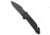 Extrema Ratio Extrema Ratio MF1 Black Liner Lock Knife Black Aluminum w/ Belt Cutter Black, Black, Bohler N690, adult, BHQ-46495