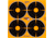 EZ-Aim Allen Adhesive Splash Bullseye Target, Orange, 3X3, 15326