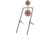 EZ-Aim Hardrock AR500 Round Spinner Targets &amp; Stand, Rimfire Rounds &amp; Centerfire Pistols, 7.375W x 23H, White/Red/Black, White/Red/Black, 7.375W x 23H, 15366