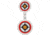 EZ-Aim Hardrock AR500 Round Spinner Targets &amp; Stand, Rimfire Rounds &amp; Centerfire Pistols, 7.375W x 23H, White/Red/Black, White/Red/Black, 7.375W x 23H, 15366