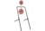 EZ-Aim Hardrock AR500 Round Spinner Targets &amp; Stand, Rimfire Rounds &amp; Centerfire Pistols, 7.375W x 23H, White/Red/Black, White/Red/Black, 7.375W x 23H, 15366
