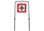 EZ-Aim Hardrock AR500 Square Spinner Target &amp; Stand, Rimfire Rounds &amp; Centerfire Pistol, White/Red/Black, 9.5W x 20H, 15367