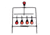 EZ-Aim Metal Resetting Target Set For Plinking, Black, 15285