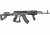 FAB Defense AK-47 Quick Deployment Bipod with Integrated AGR-47 Pistol Grip, Black, FX-AKPODB