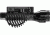 FAB Defense Tactical Horizontal Foregrip w/1in Weapon Light Adapter, Black, MIKI1, EDEMO1