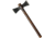 Factory X Tomahawk, 9 black finish carbon steel axe head with 6 cutt, Brown wood handle, XN310P