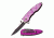 Femme Fatale Folding Blade, 3in, Stainless Steel Blade, Purple Aluminum Handle FF-A009PE