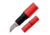 Femme Fatale Lipstick Fixed Blade Knife, 1 in, 3Cr13 Stainless Steel Stainless Steel, Drop Point, Red, FF-273RD