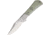 Fin Flint Ghost Green Folding Knife, 4in Closed, 3in, Satin 154CM Stainless Blade, Jade G10 Handle, FT003