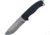 First Edge Survival Fixed Blade Knife Serrated Edge, Elmax Bead Blast Blade, Coarse Black, 5055-BBB