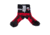 Flagrant Beard 5 in Crew Socks, Red / Black, Small, 3001-0