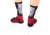 Flagrant Beard 5 in Crew Socks, Red / Black, Small, 3001-0