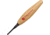 Flexcut Micro Sweep 3mm Fixed Blade Knife, 1.75in, Carbon Steel, Wood Handle FLEXMT21