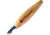 Flexcut Radius Knife, 6 1/4in Overall, 1 1/2in High Carbon Steel Curved Bevel Blade, Wood Handle Shape, KN36