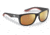Flying Fisherman 7873BAR Double Header Polarized Sunglasses, Black Frame, Amber-Red Mirror Lens, 7873BAR