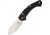 Fox Anso Zero Black Folding Knife,3.875in closed,N690Co Cobalt Vanadium Stainless Blade,Textured Black Frn Handle FOX305