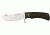 Fox Black Fox Fixed Blade Knife, 4in, Guthook Blade, Checkered Wood Handle FOXBF006WD