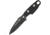Fox Compso Neck Knife Fixed Blade Knife, 5.75in Overall, 2.75in Black Bohler N690 SS Drop Point, Black Textured G10, Black, 02FX037
