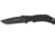 Fox Gun Hammer Folding Knife,Black Stainless Clip Blade, Black G10 Handle FOX120TC