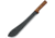 Fox Machete Palisander Fixed Blade Knife, 20in Overall, 14.25in Black SS Blade, Brown Wood Handle, Palissander Wood Handle, Black Leather Belt Sheath, brown, 02FX054