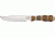 Fox-N-Hound Skinner Fixed Blade Knife, 5.875in, Stainless Clip Point, Brown Wood Handle FH622