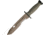 Fox Oplita Combat Knife FKMD Fixed Blade Knife, Partially Serrated, Tanto, Coyote Tan, Kraton Handle FOX0171116