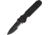 Fox Predator II Linerlock Black Folding Knife, 3.75 black PTFE coated partially serrated Bohler , Black sculpted FRN handle, 01FX446BS