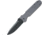Fox Predator II Linerlock Folding Knife, 3.75in black PTFE coated Bohler N690 stainless blade, Gray, Gray textured G10 handle, 01FX757