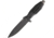 Fox Sputnik 11 Fixed Blade Knife, 5.375in, Black, Rubber Handle FOX811B