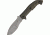 Fox Trakker Meskwaki Folding Knife,6.75in closed,N690Co Cobalt Vanadium Stainless Blade,Green Micarta Handle FOX500