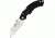 Fox USA Drago Folding Knife,4.625in closed,Wharncliff Blade,Textured Black Frn Handle FOXDRGWCBK