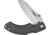 Fox Vitale Lockback Gray Folding Knife, 3.5 satin finish partially serrated 154CM stainle, Gray textured ABS handle, 01FX296
