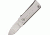 Fred Perrin Le Pititri Trifold Folding Knife, 1.875in, Stainless Blade, Stainless Handle FRDMK114
