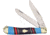 Frost Arrowhead Trapper Folding Knife, Mirror SS Clip/ Spey Blades, Red, Black, Turquoise Stone Handle, SHS-108AH
