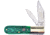 Frost Barlow Green Pick Bone Folding Knife, 3.88in Closed, Mirror 440 Clip/Pen Blades, Dark Green Pick Bone Handle, OC-163DGPB