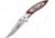 Frost Bear Linerlock A/O Folding Knife,3.25in,3Cr13 Stainless Steel,Standard Edge,Satin,Brown,Wood Handle FFC089BR