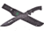 Frost Bowie Knife, TX-17B, Tac Xtreme, 15.5in Overall, 9.75in Black Sawback SS Blade, Black Rubber Handle, Black Nylon Sheath, TX-17B