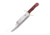 Frost Bowie Pakkawood Knife, 10 satin finish stainless clip point blade, Brown pakkawood handle, CSA-04PW