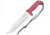 Frost Bowie Red Pakkawood Knife, 9 satin finish stainless blade, Red pakkawood handle, SHP-141RBW