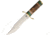 Frost Brown Bone Hunter Fixed Blade Knife, 7.25in, Standard Edge, Satin, Brown, Bone Handle FCW4000BRB
