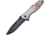 Frost Deer Linerlock A/O Folding Knife,3.25in,3Cr13 Stainless Steel,Standard Edge,Black,Aluminum Handle FFC100DR