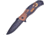 Frost Eagle Linerlock A/O Folding Knife, 3.5 black finish stainless blade, Pakkawood handle, OC-04E