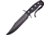 Frost Fixed Blade Black Fixed Blade Knife, 7in, Stainless Steel, Standard Edge, Clip Point, Sawback, Black Rubber Handle FTX1458BLK