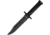 Frost Fixed Blade Knife Tac Xtreme 14in overall, 8.5 black finish sawback 3Cr13 stainless clip poi, Black rubberized synthetic handle, TX-43B/B